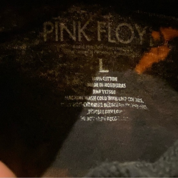 PINK FLOYD Women Tie Dye Front Lace T-Shirt Size Large - Picture 8 of 8